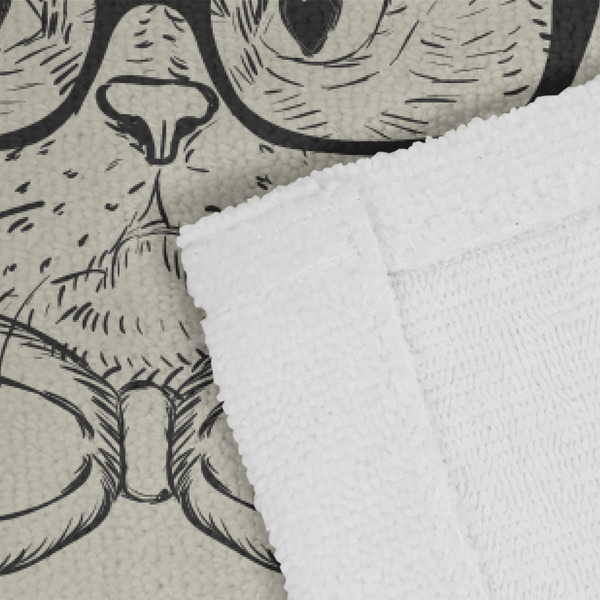 Hipster Cats & Mustache Close up of Fabric