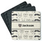 Hipster Cats & Mustache Square Rubber Backed Coasters - Set of 4 (Personalized)