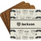Hipster Cats & Mustache Coaster Set (Personalized)