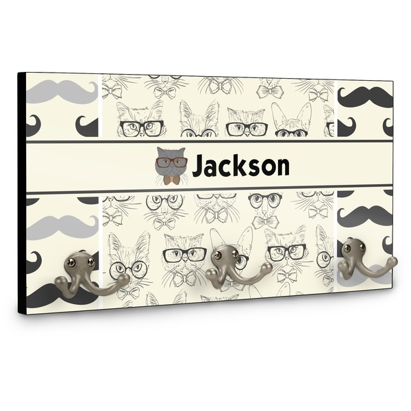Hipster Cats & Mustache Coat Hanger Main