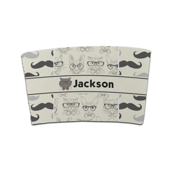 Custom Hipster Cats & Mustache Coffee Cup Sleeve (Personalized)