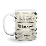Hipster Cats & Mustache Coffee Mug (Personalized)