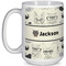 Hipster Cats & Mustache Coffee Mug - 15 oz - White Full