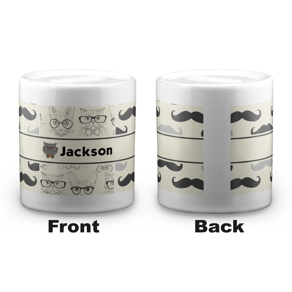 Hipster Cats & Mustache Coin Bank - Apvl