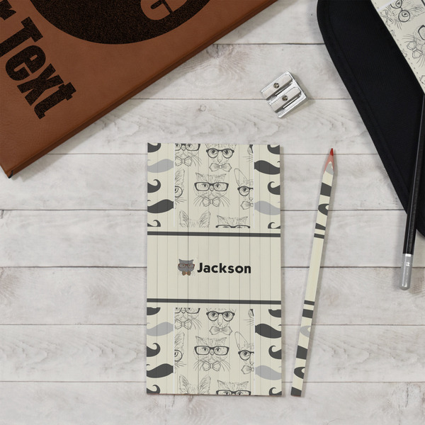 Hipster Cats & Mustache Colored Pencils - In Context