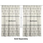 Hipster Cats & Mustache Curtain Panel - Custom Size (Personalized)