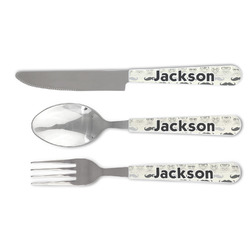 Hipster Cats & Mustache Cutlery Set (Personalized)