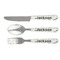 Hipster Cats & Mustache Cutlery Set - FRONT