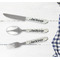 Hipster Cats & Mustache Cutlery Set - w/ PLATE