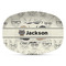 Hipster Cats & Mustache Plastic Platter - Microwave & Oven Safe Composite Polymer (Personalized)