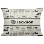 Hipster Cats & Mustache Decorative Baby Pillowcase - 16"x12" (Personalized)