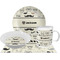 Hipster Cats & Mustache Dinner Set - 4 Pc (Personalized)