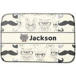 Hipster Cats & Mustache Dish Drying Mat (Personalized)