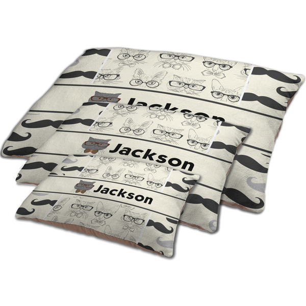 Hipster Cats & Mustache Dog Beds - MAIN (sm, med, lrg)