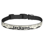 Hipster Cats & Mustache Dog Collar - Medium (Personalized)