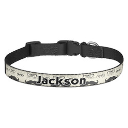 Hipster Cats & Mustache Dog Collar (Personalized)