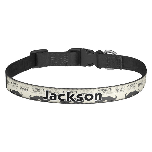 Custom Hipster Cats & Mustache Dog Collar (Personalized)