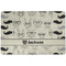 Hipster Cats & Mustache Dog Food Mat - Small without bowls
