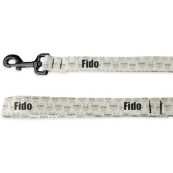 Hipster Cats & Mustache Deluxe Dog Leash (Personalized)