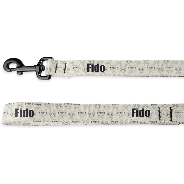 Custom Hipster Cats & Mustache Deluxe Dog Leash - 4 ft (Personalized)