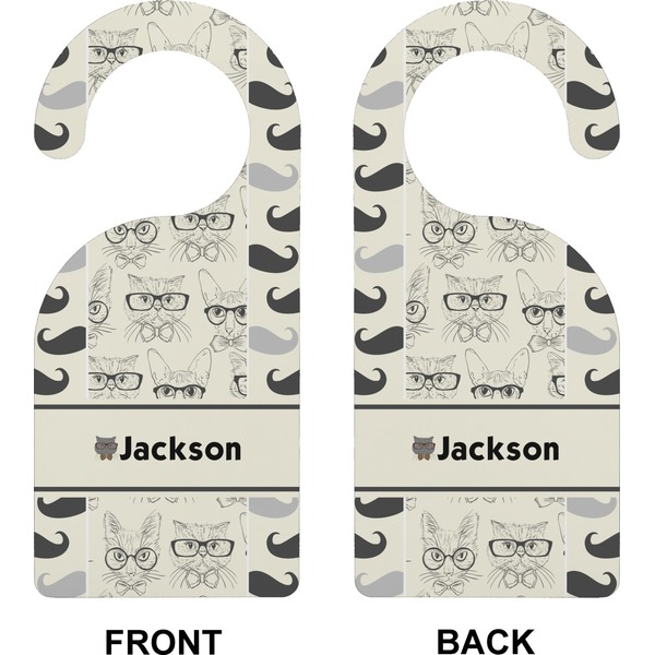 Hipster Cats & Mustache Door Hanger (Approval)