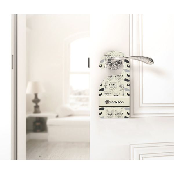 Hipster Cats & Mustache Door Hanger - LIFESTYLE
