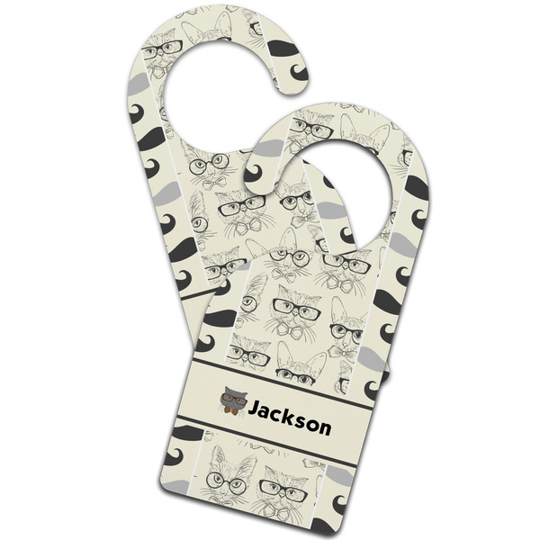 Hipster Cats & Mustache Door Hanger - MAIN