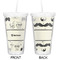 Hipster Cats & Mustache Double Wall Tumbler with Straw - Approval