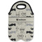 Hipster Cats & Mustache Double Wine Tote - Flat (new)