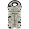 Hipster Cats & Mustache Double Wine Tote - Front (new)