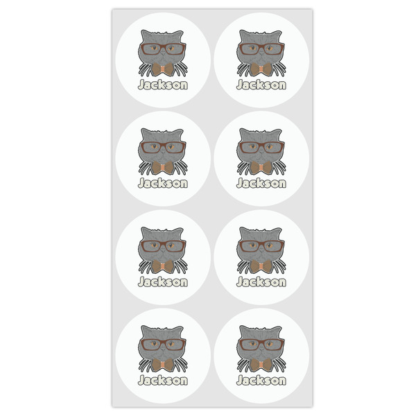 Hipster Cats & Mustache Drink Topper - Medium - Set of 12