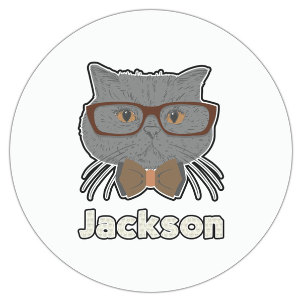 Hipster Cats & Mustache Drink Topper - Medium - Single