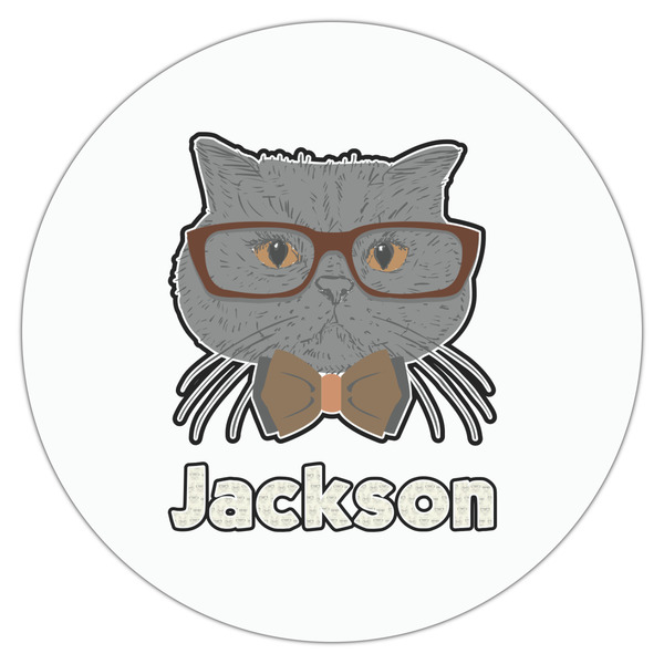 Hipster Cats & Mustache Drink Topper - XLarge - Single