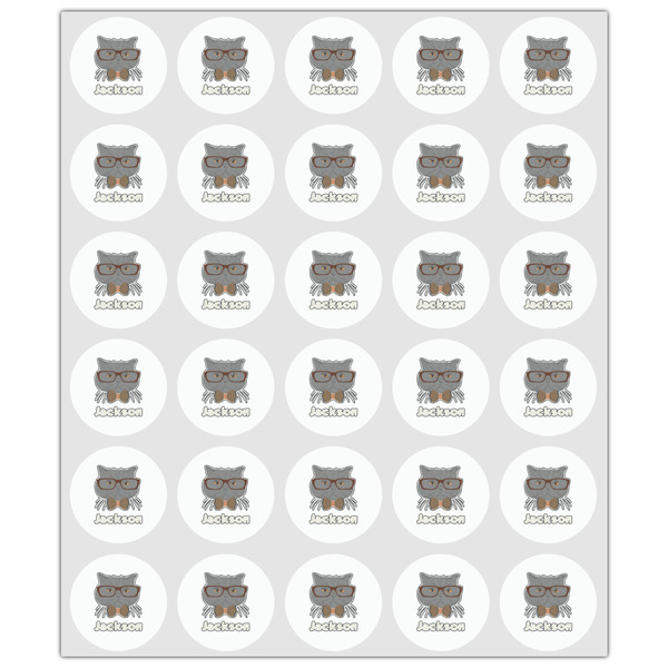 Hipster Cats & Mustache Drink Topper - XSmall - Set of 30