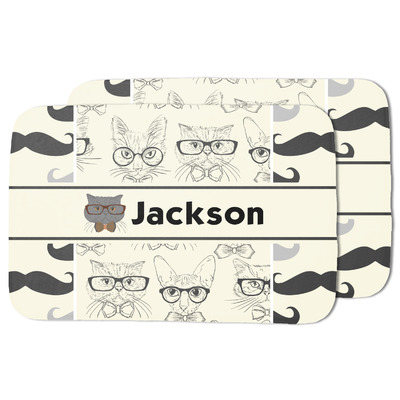 Hipster Cats & Mustache Dish Drying Mat (Personalized)