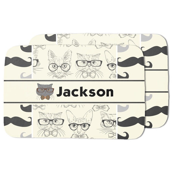 Hipster Cats & Mustache Drying Dish Mat - MAIN