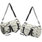 Hipster Cats & Mustache Duffle bag large front and back sides