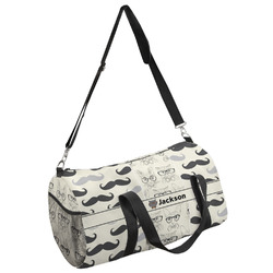 Hipster Cats & Mustache Duffel Bag (Personalized)