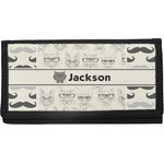 Hipster Cats & Mustache Canvas Checkbook Cover (Personalized)