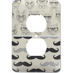 Hipster Cats & Mustache Electric Outlet Plate