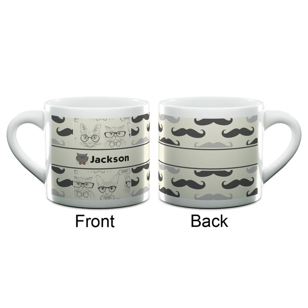 Hipster Cats & Mustache Espresso Cup - 6oz (Double Shot) (APPROVAL)
