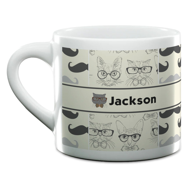 Hipster Cats & Mustache Espresso Cup - 6oz (Double Shot) (MAIN)