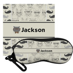 Hipster Cats & Mustache Eyeglass Case & Cloth (Personalized)