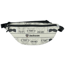 Hipster Cats & Mustache Fanny Pack - Classic Style (Personalized)