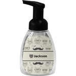 Hipster Cats & Mustache Foam Soap Bottle - Black (Personalized)