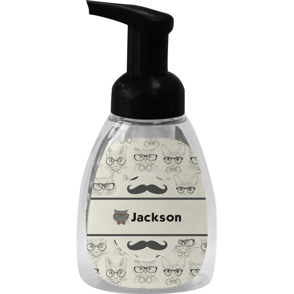Hipster Cats & Mustache Foam Soap Bottle