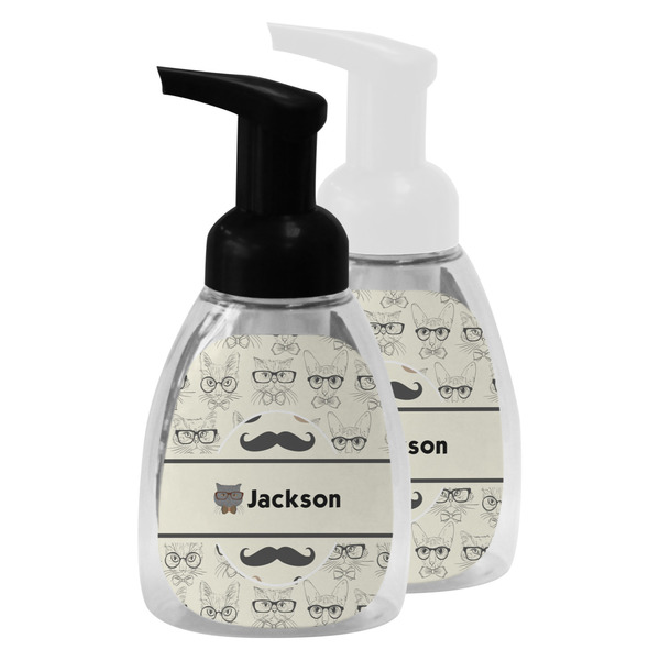 Hipster Cats & Mustache Foam Soap Bottles - Main