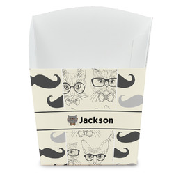 Hipster Cats & Mustache French Fry Favor Boxes (Personalized)