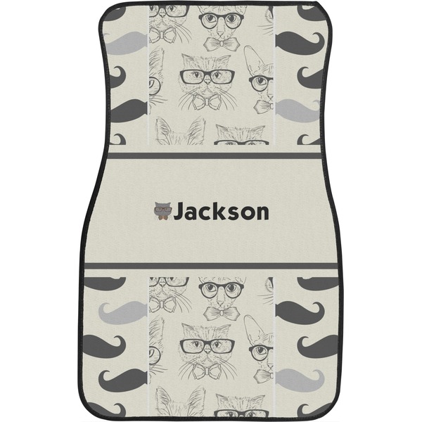 Hipster Cats & Mustache Front Seat Car Mat