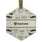 Hipster Cats & Mustache Frosted Glass Ornament - Hexagon